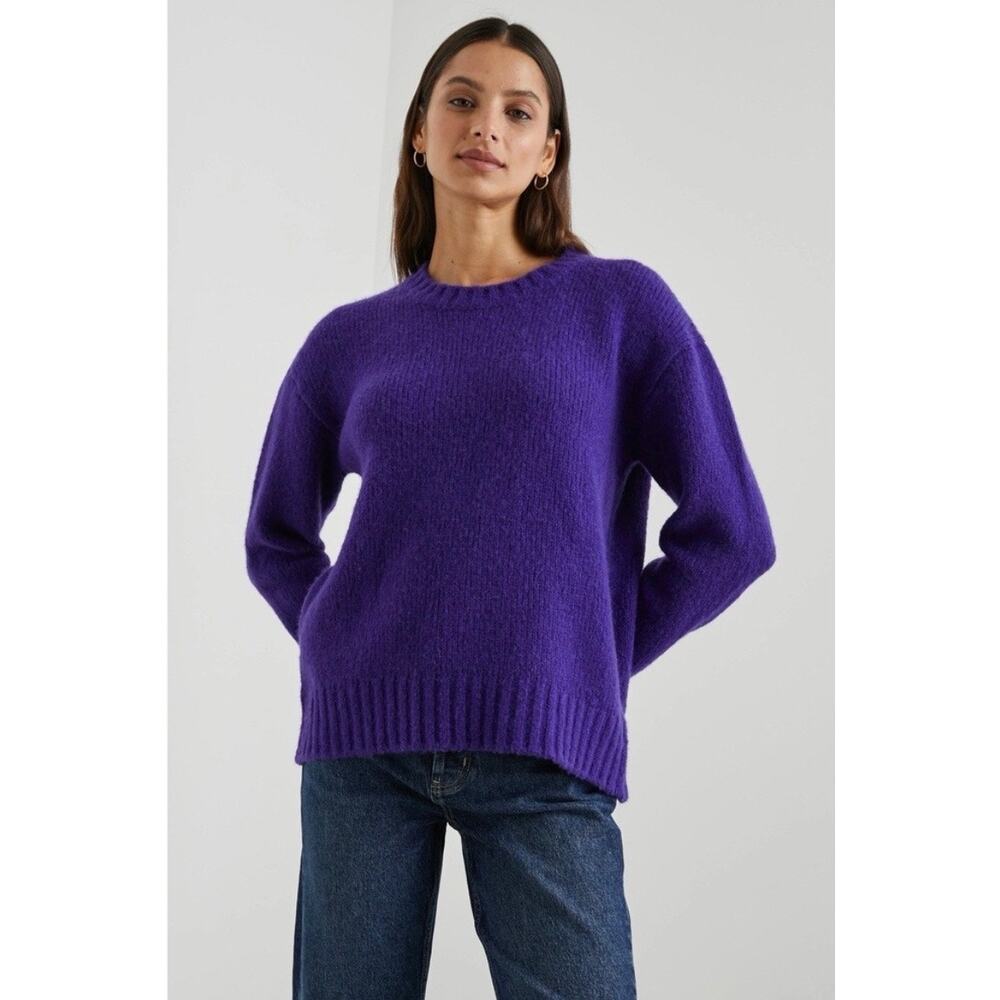 Rails Olivia Alpaca Wool Ultra Violet Crew Neck Soft Cozy Luxe Sweater - Medium